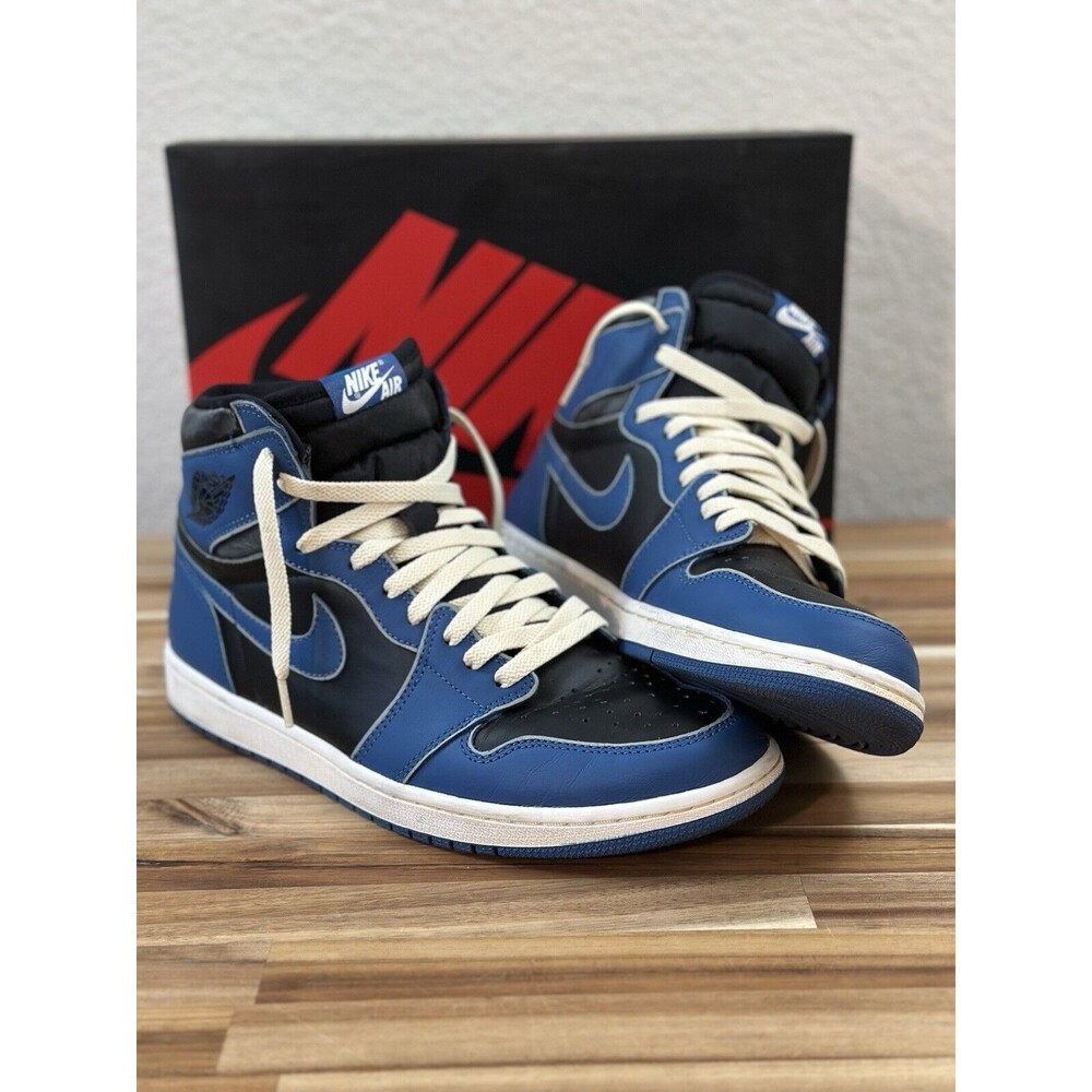 Size 11 - Nike Air Jordan 1 Retro OG High 'Custom' Dark Marina Blue - 555088-404